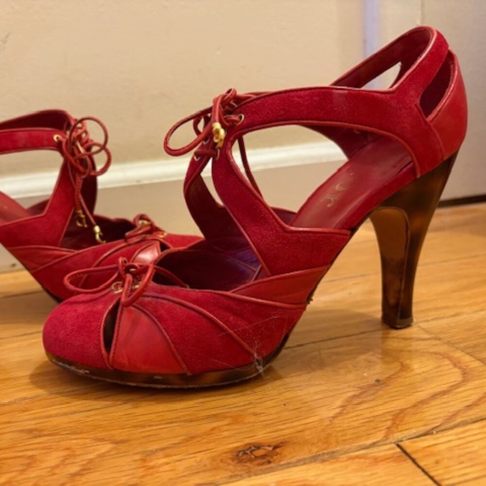 Christian Dior Marron Fonce Pumps, Sz 37.5, Original Retail $1295